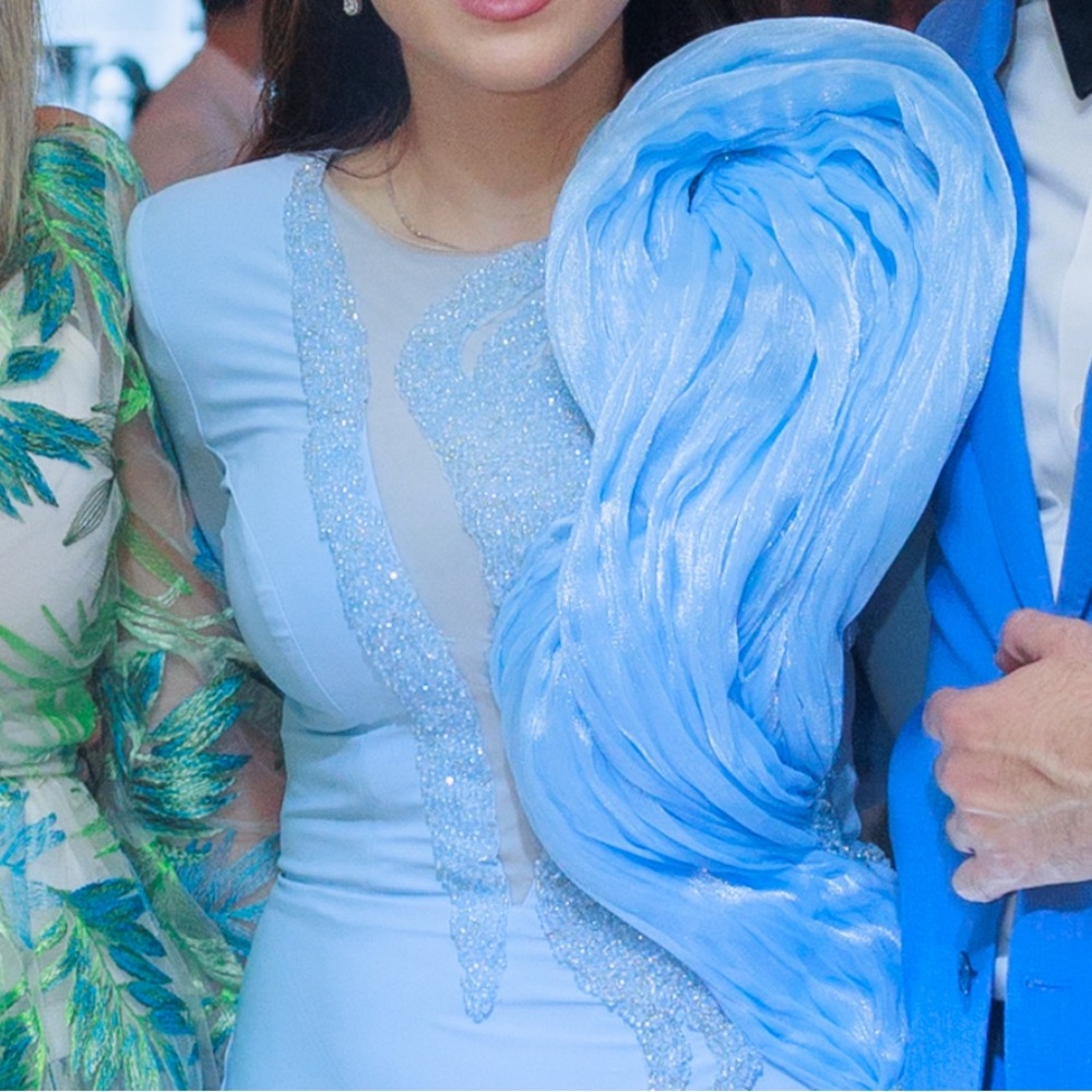 Elegant Blue dress - Fully MODEST - tznyuit